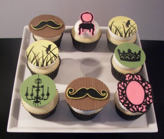 moustache cupcakes