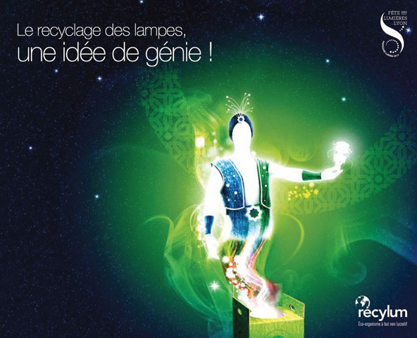 Fête des Lumières 2012 - Le Génie des lampes par Recylum