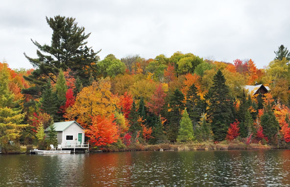 Lac Sarrazin à l'automne ( Québec)